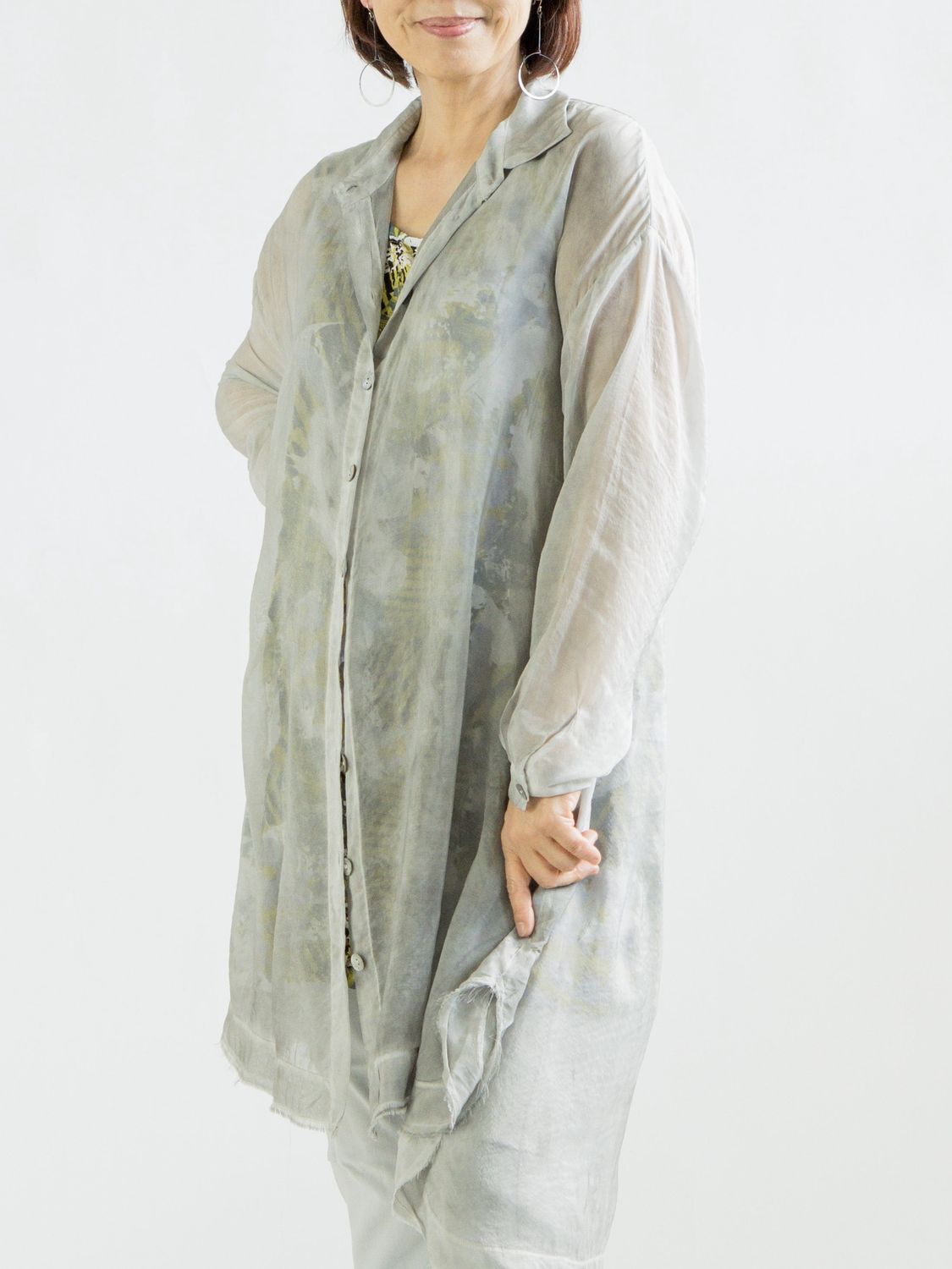 Raw Edge Shirtdress