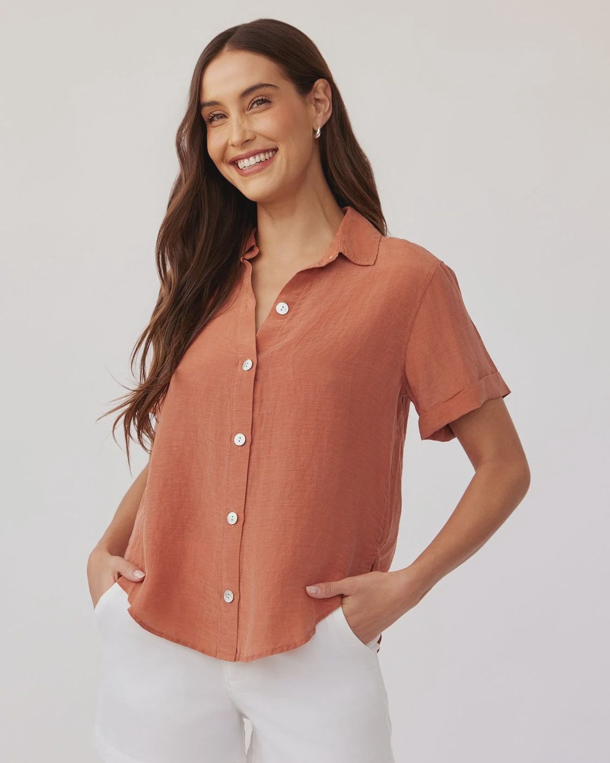 Cuffed Short Sleeve Shirt