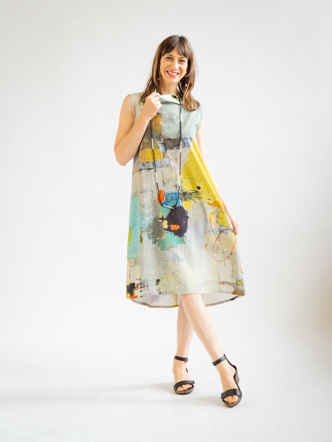 Abstract Mock Tank Dress (multiple colors)