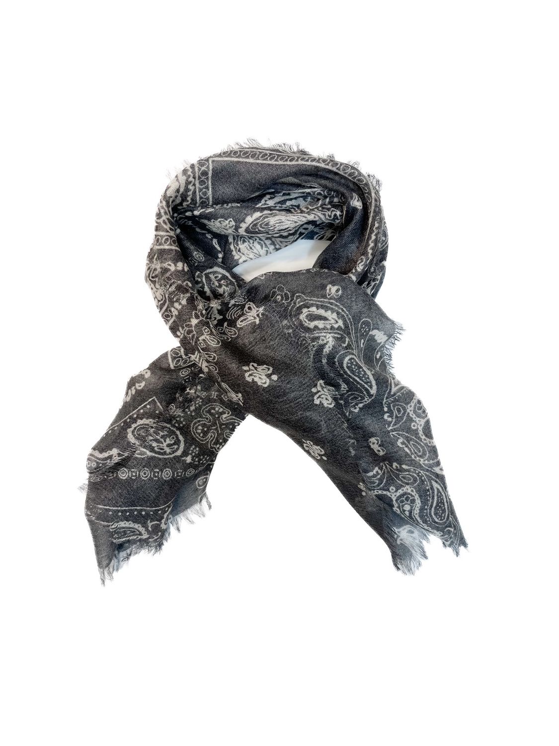 Vintage Paisley Neckerchief (multiple colors), Color: Slate