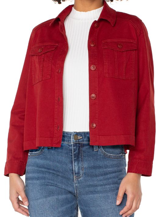 Pleat Crop Jacket
