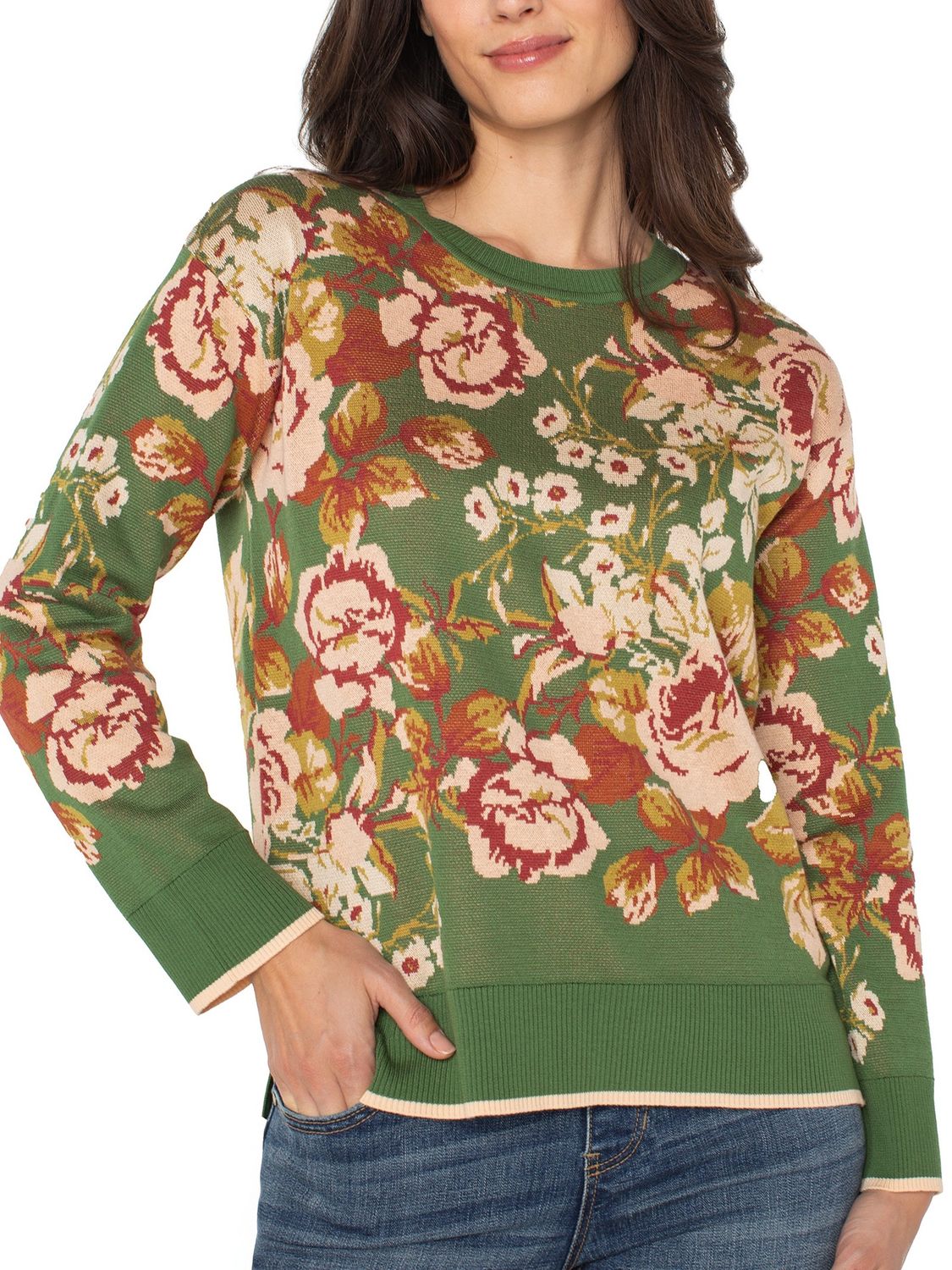 Floral Crew Sweater