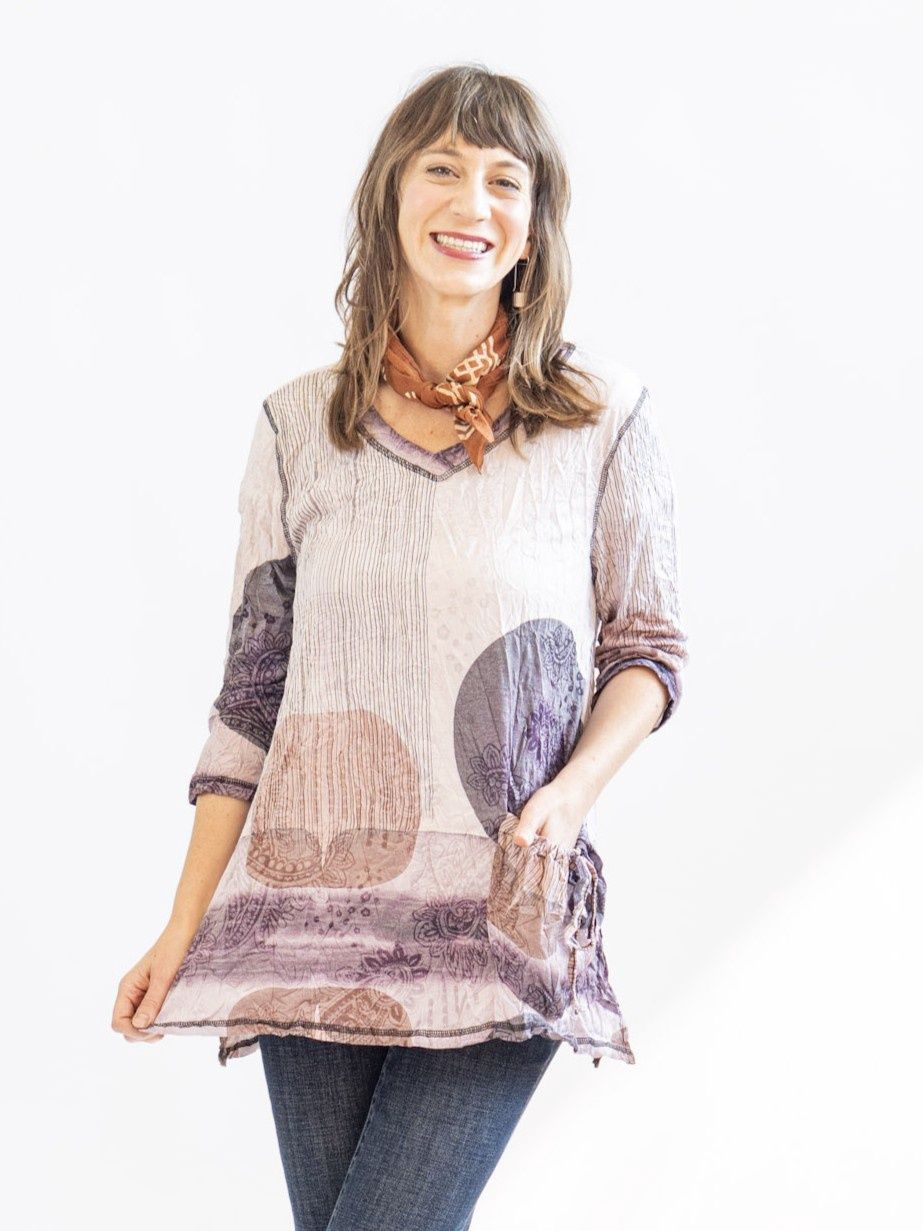 One Pocket Crinkle Top