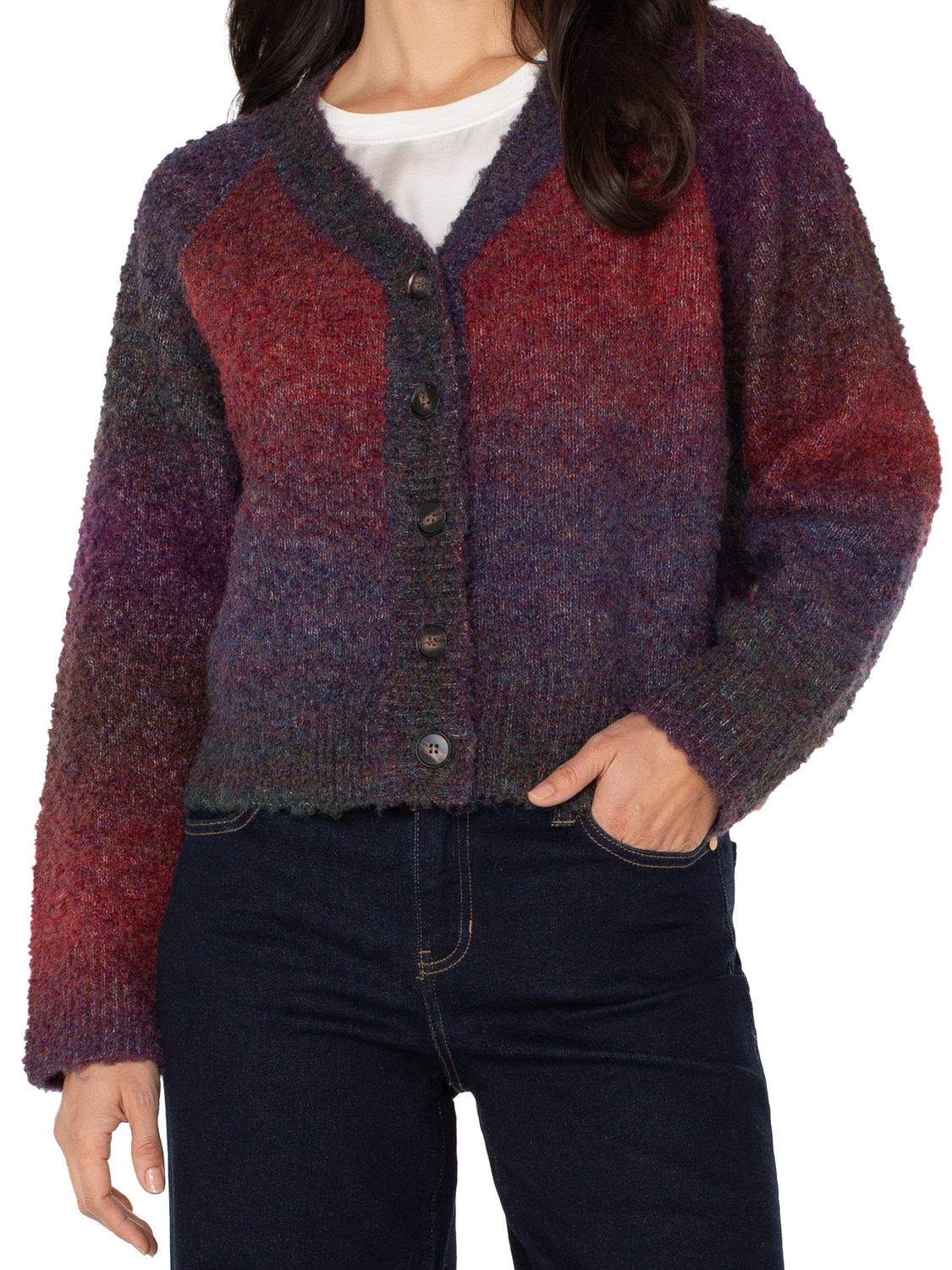 Raglan Button Front Cardigan