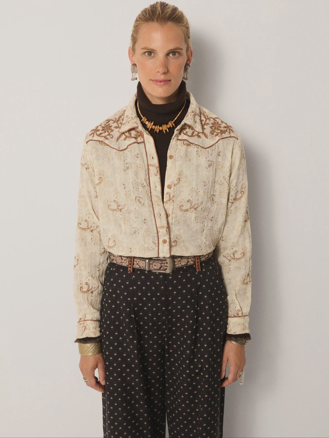 Golden Cowboy Jolene Button Up