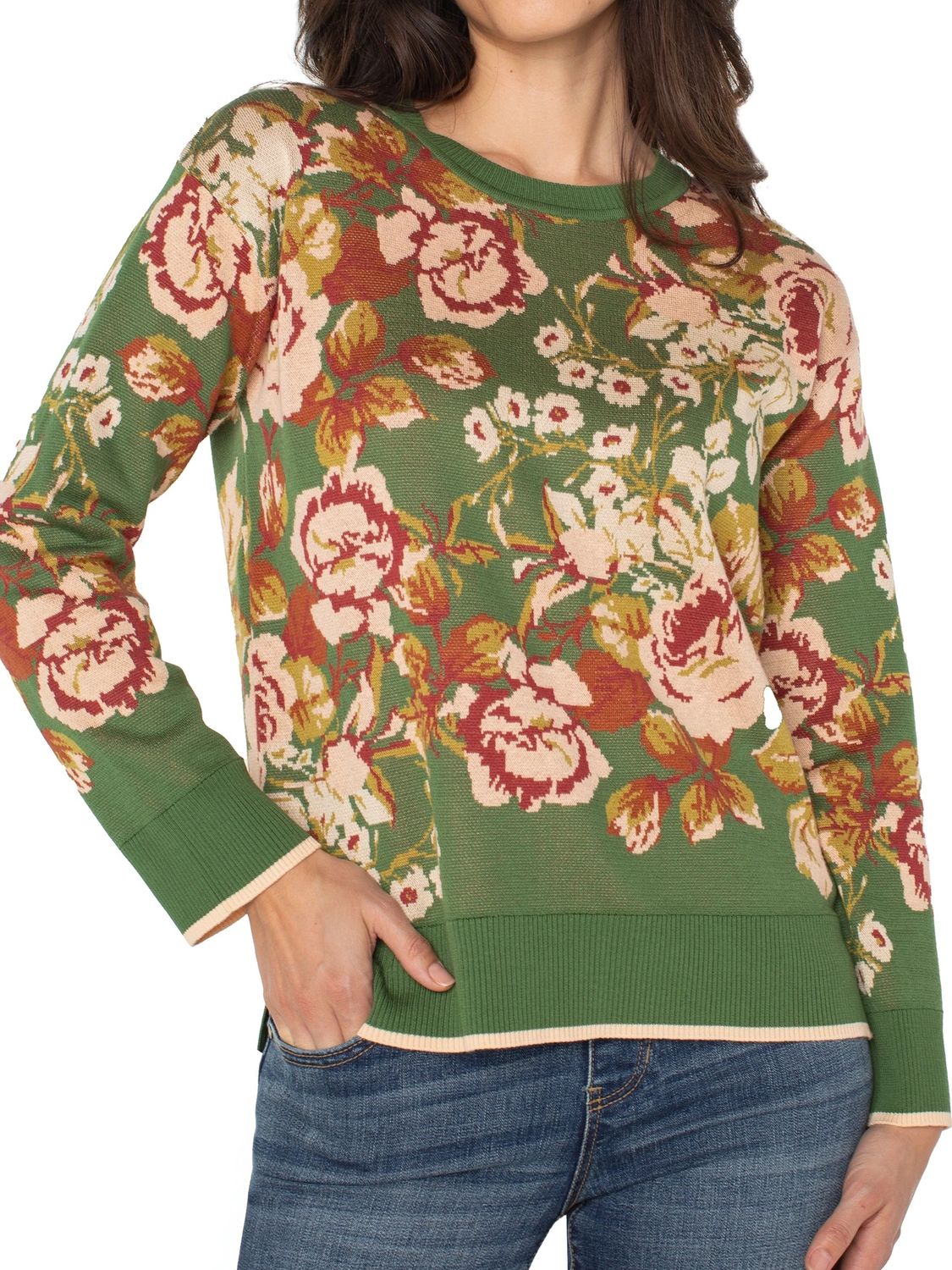 Floral Crew Sweater
