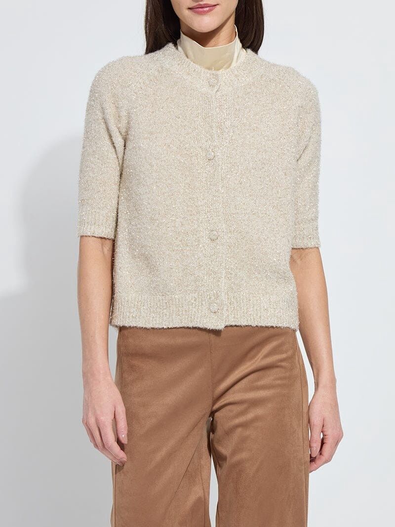 Kennedy Short Sleeve Feather Cardigan