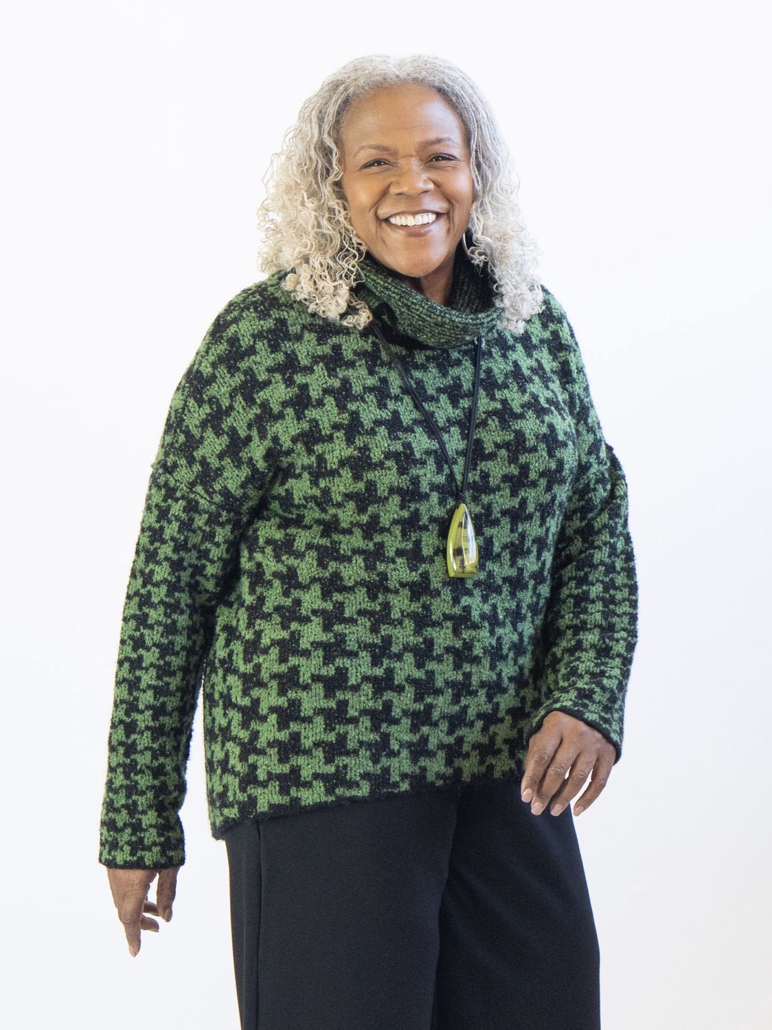 Houndstooth Pullover Sweater