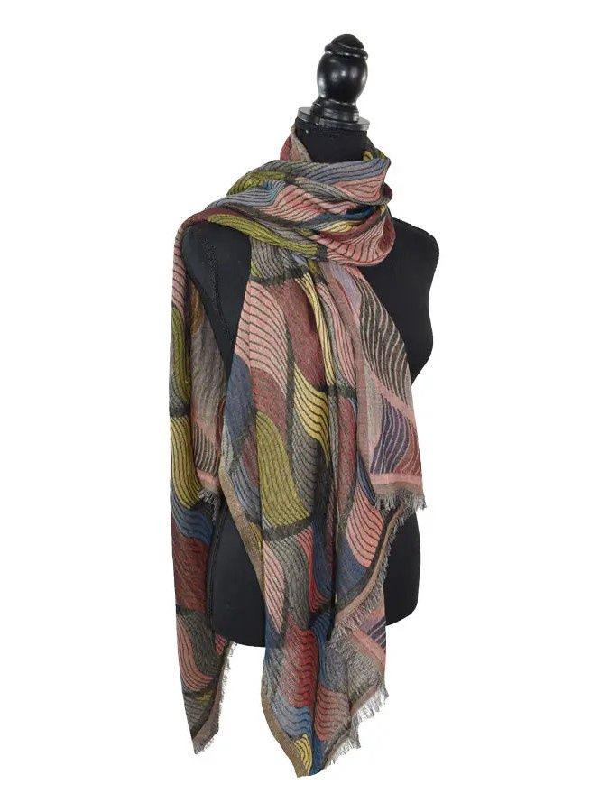 Cressida Striped Leaf Scarf