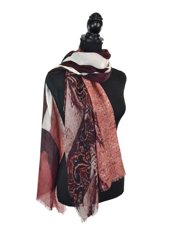 Kenya Narrow Wool Scarf (multiple colors), Color: Brown
