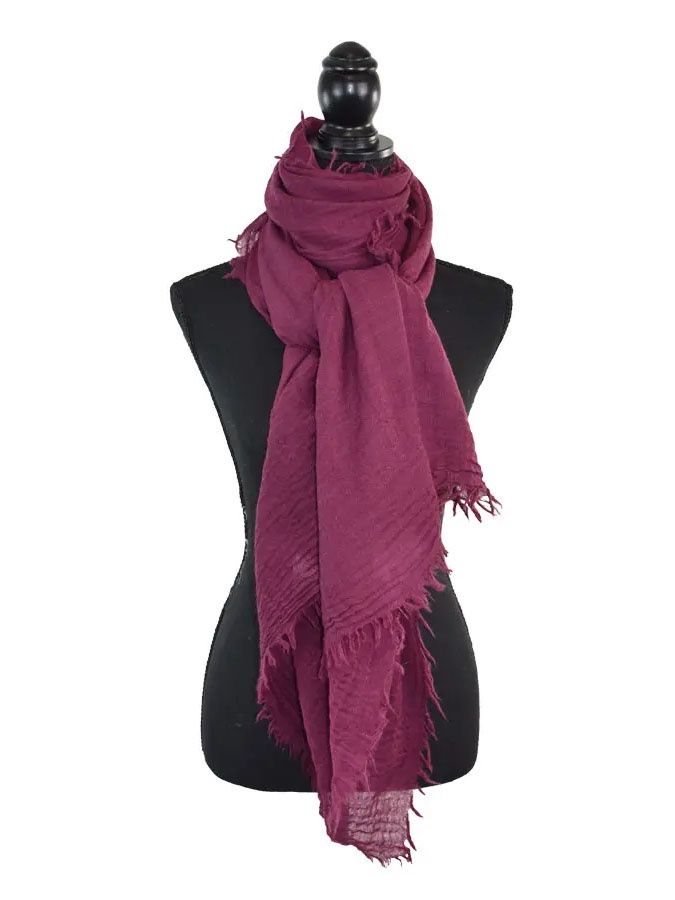 Whisper Wool Scarf (multiple colors), Color: Eggplant