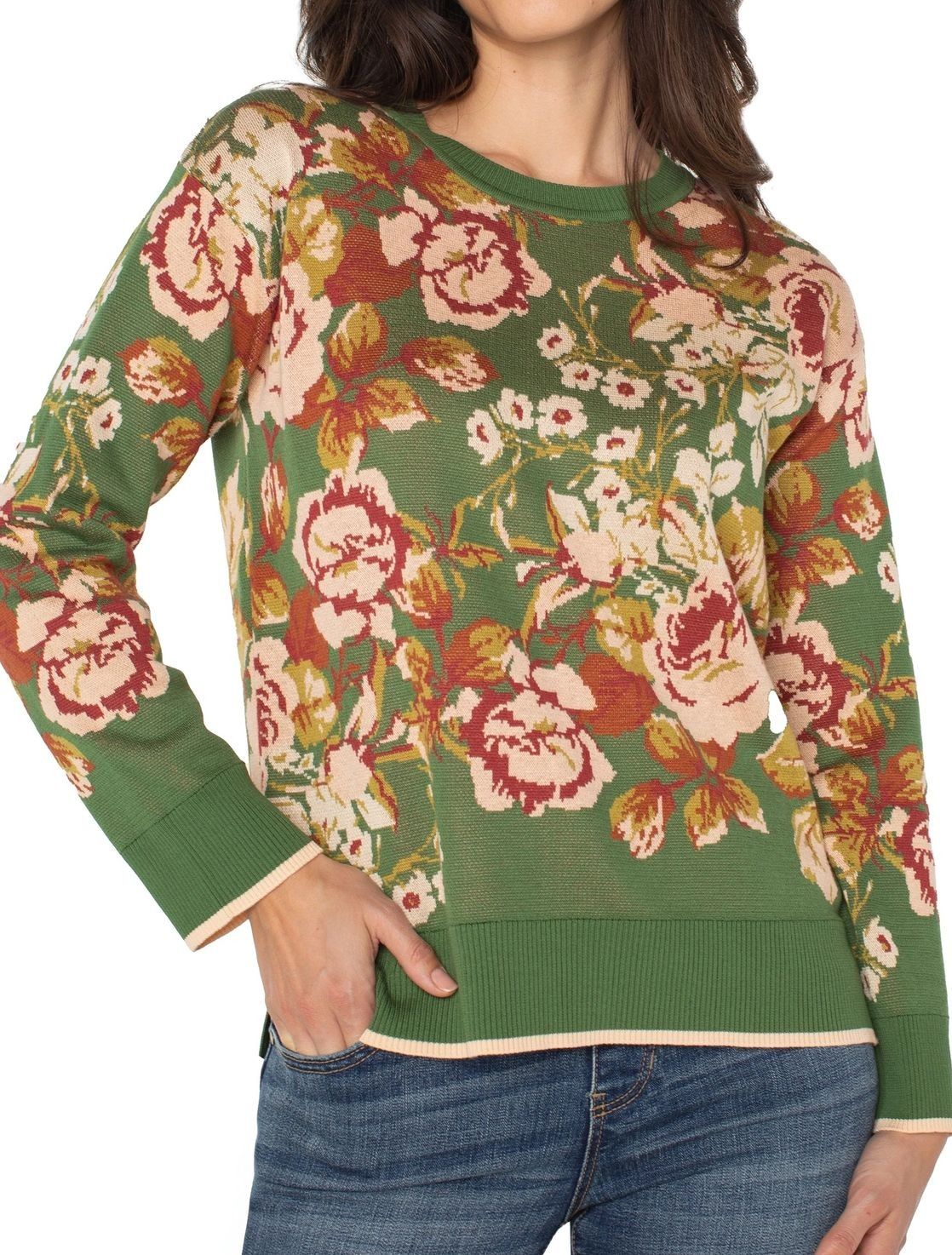 Floral Crew Sweater