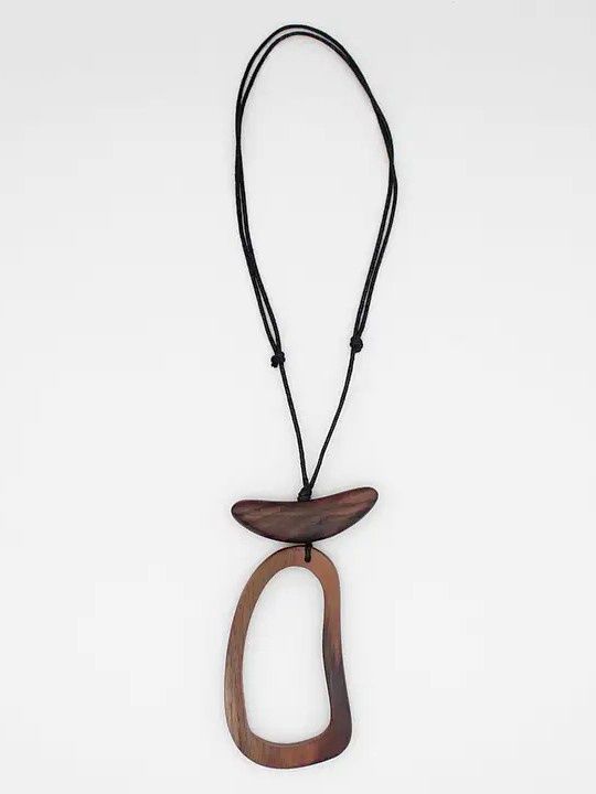 Adli Brown Wood Pendant