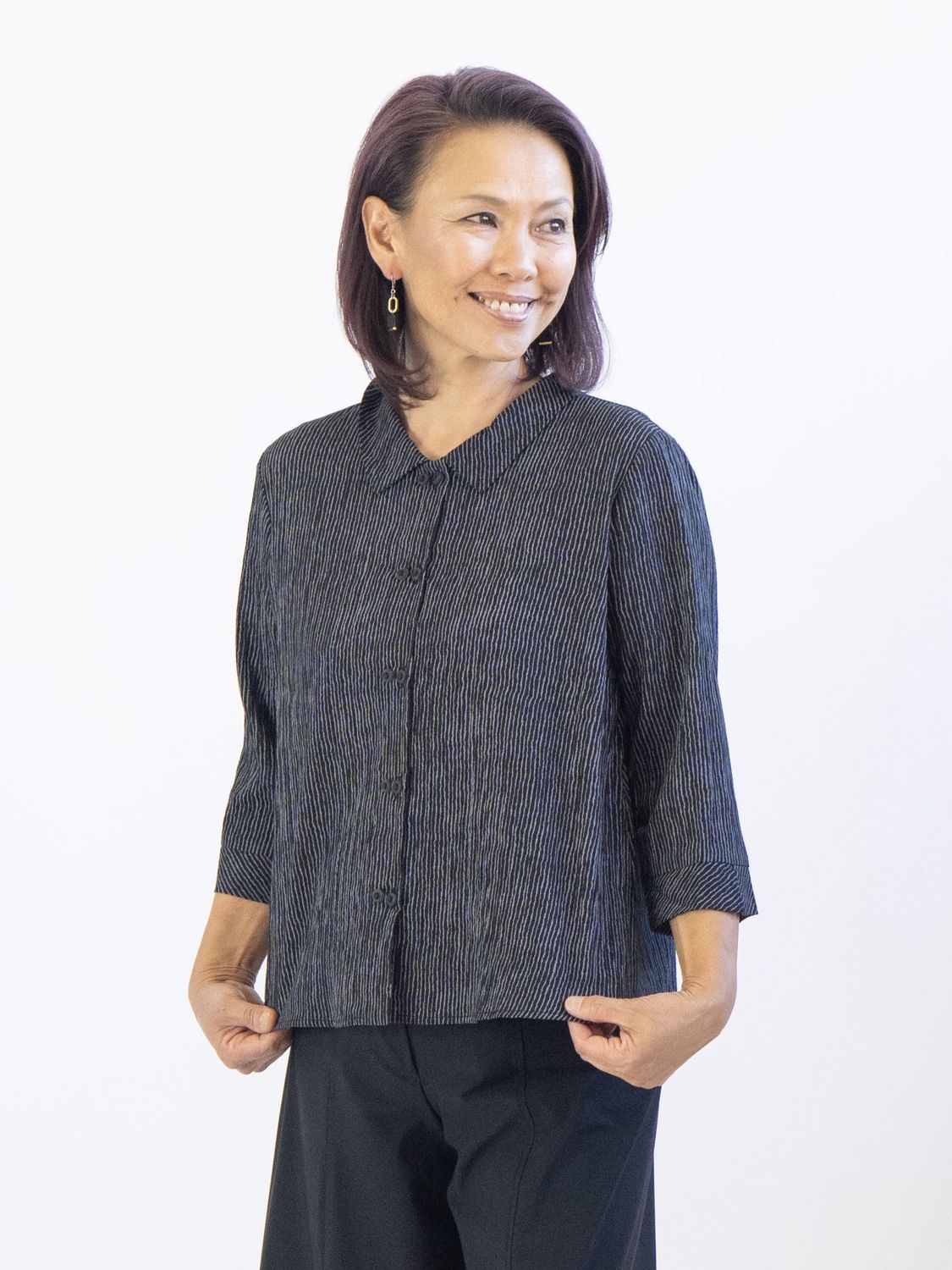 Twin Button Stripe Top