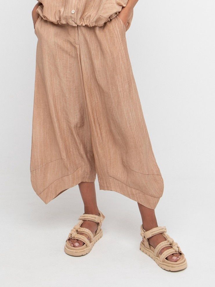 Textured Wide Leg Pant
