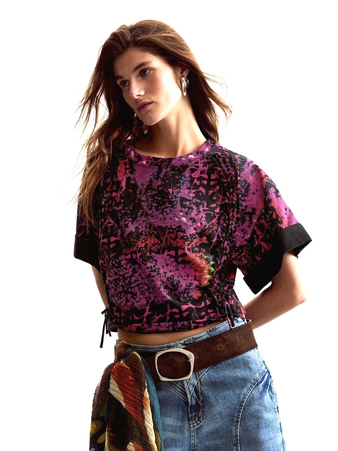 Paint Splatter Crop Tee