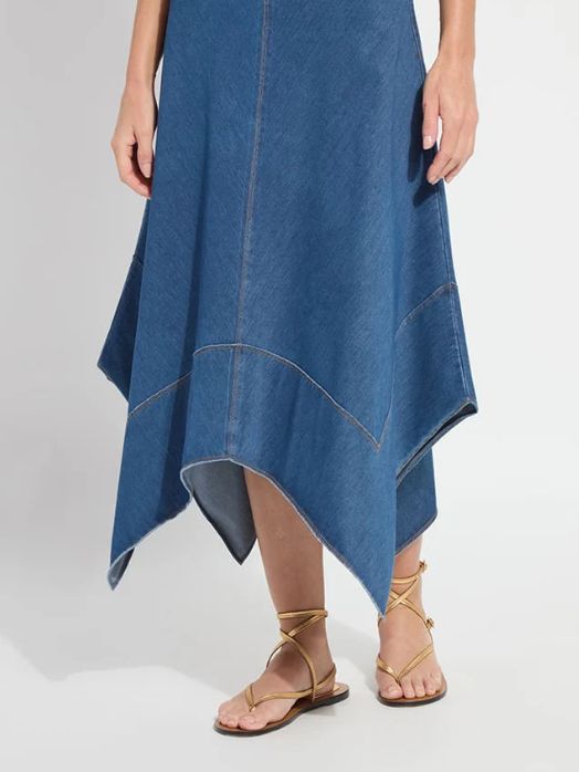 Lucille Handkerchief Denim Skirt