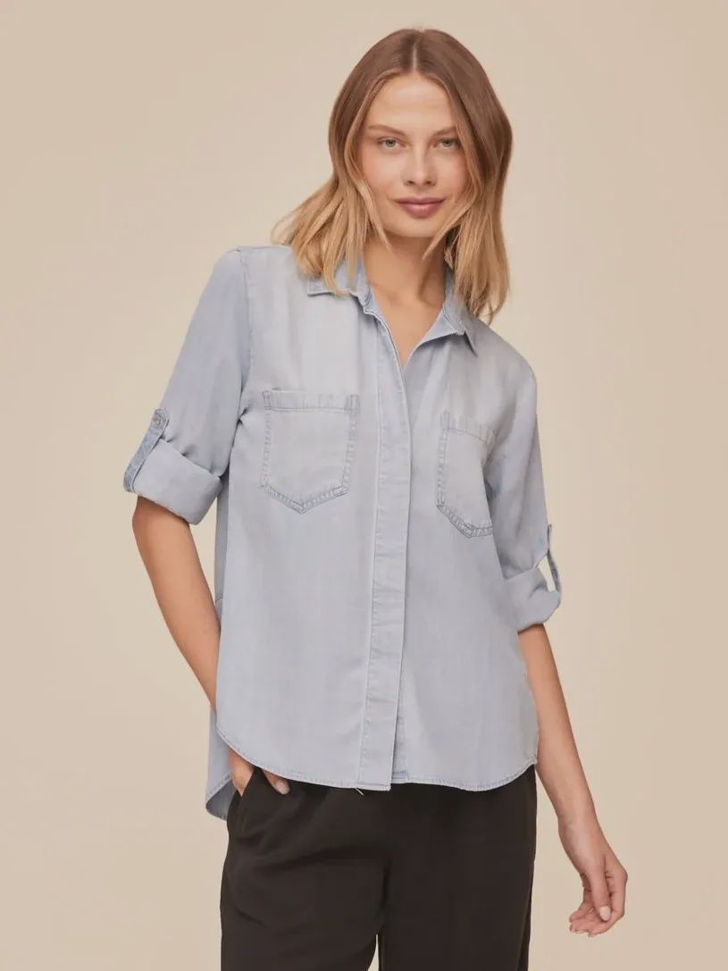 Split Back Button Down