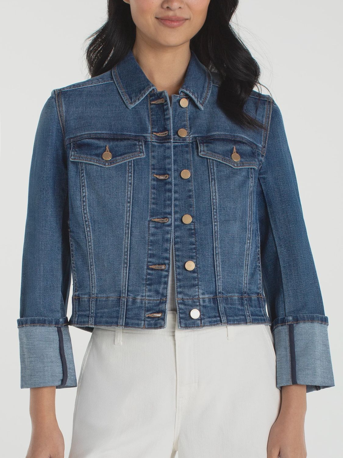 High Cuff Trucker Jacket, Color: West Ways, Size: XS