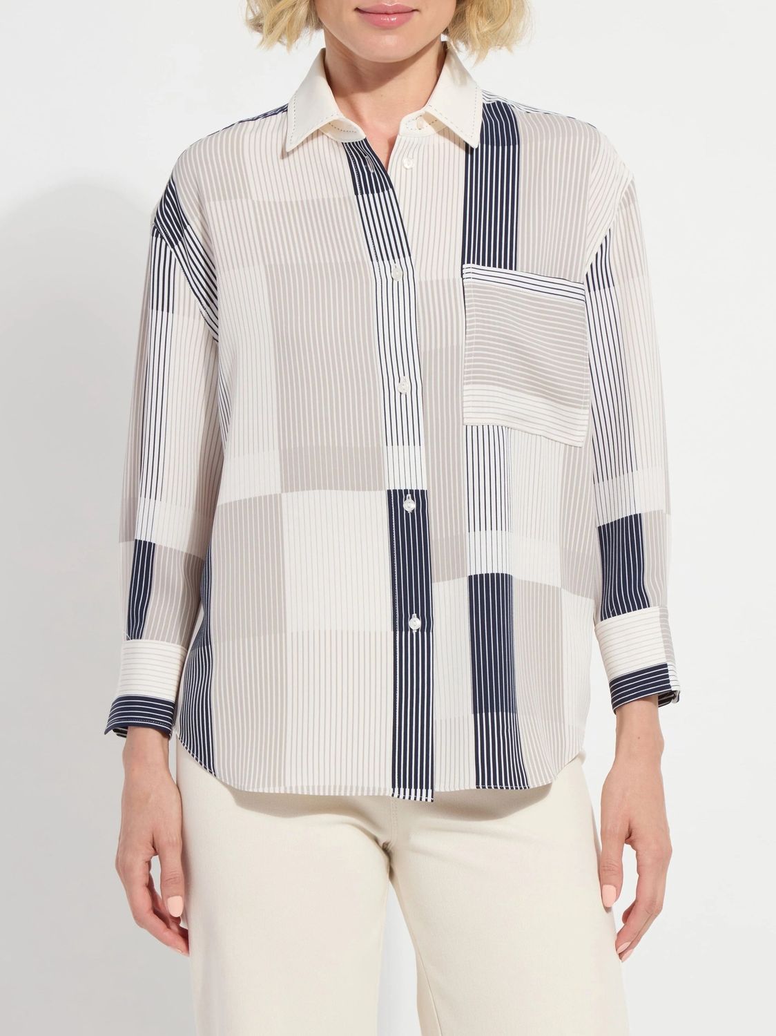 Jessica 3/4 Sleeve Crop Shirt