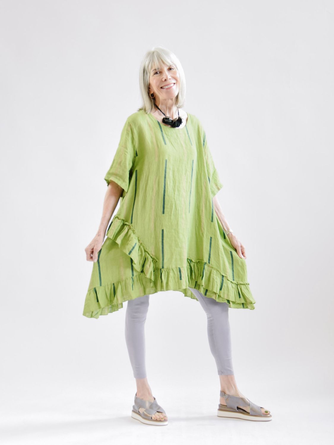 Ruffle Stripe Tunic