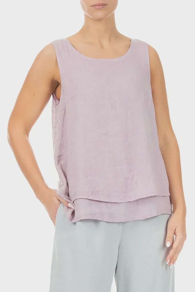 Babydoll Linen Tank (multiple colors)