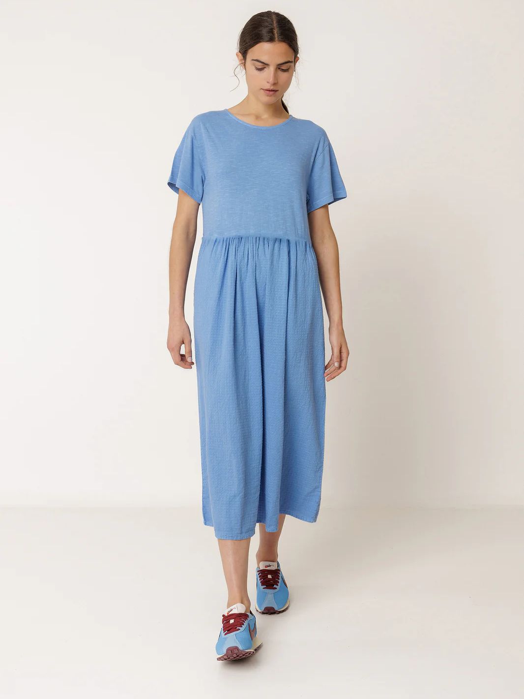 Bliss Short Sleeve Dress, Color: Blue, Size: XS