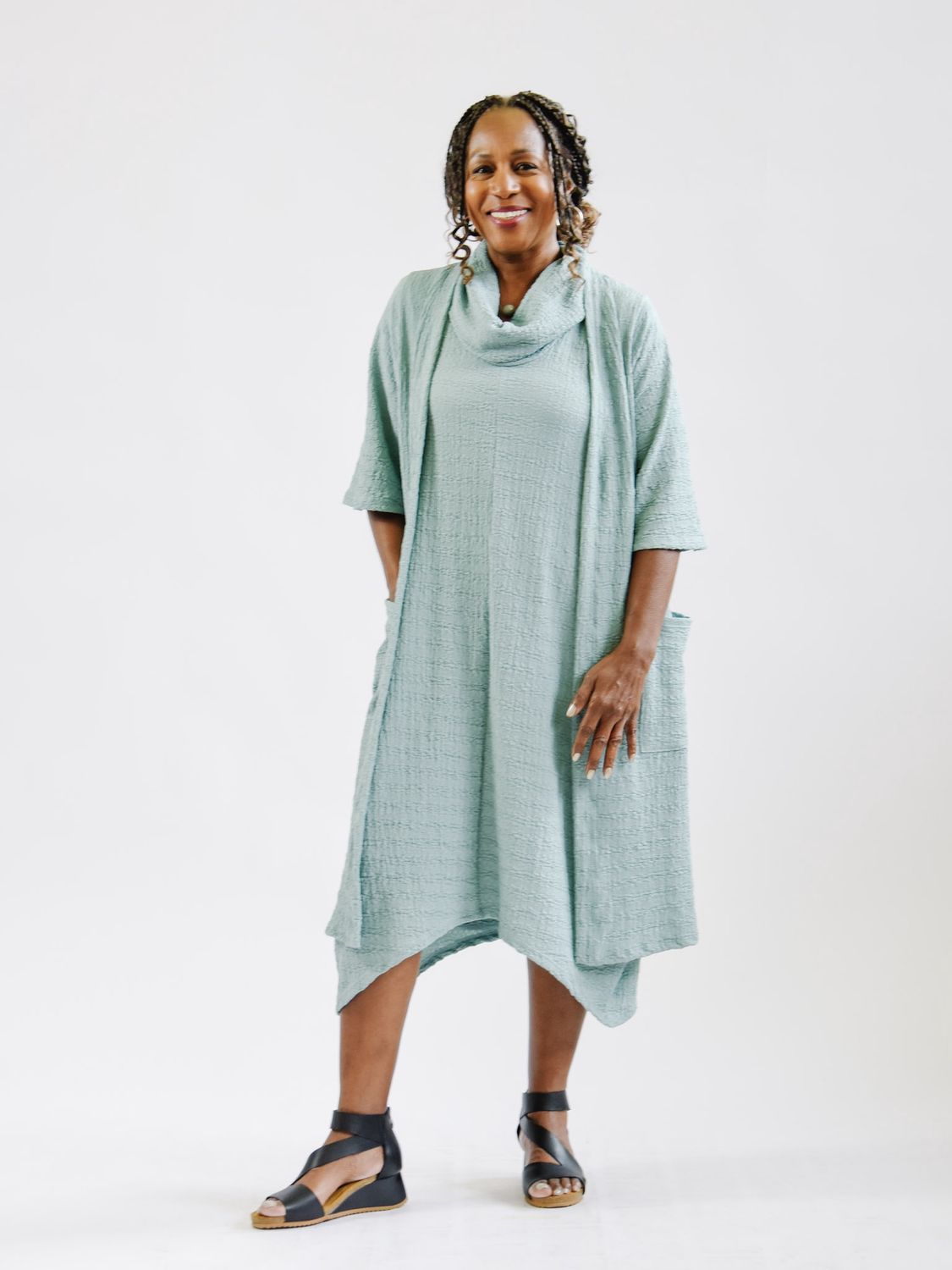 Joy Texture Duster, Color: Mint, Size: XS