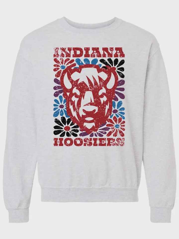 Indiana Floral Bison Sweatshirt