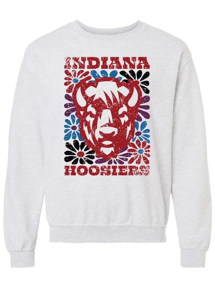 Indiana Floral Bison Sweatshirt
