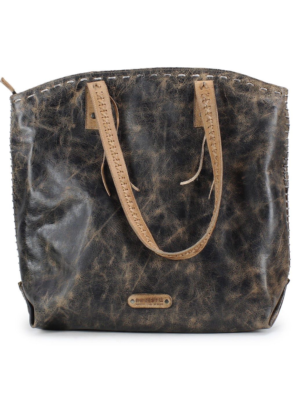 Barra II Tote, Color: Black Lux/Tan Rustic
