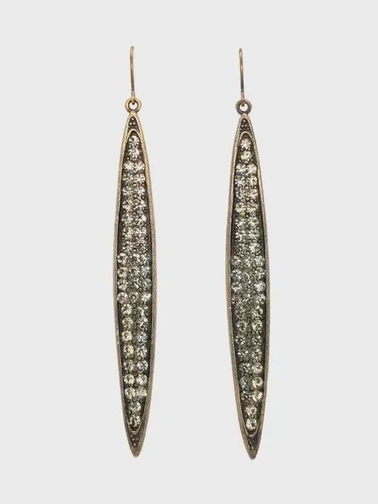 Elongated Leaf Earring (multiple colors)