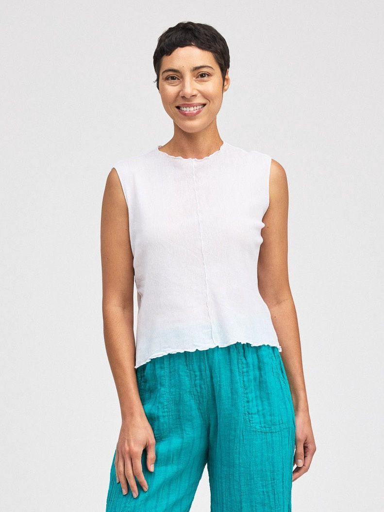 Tulle Seamed Shell