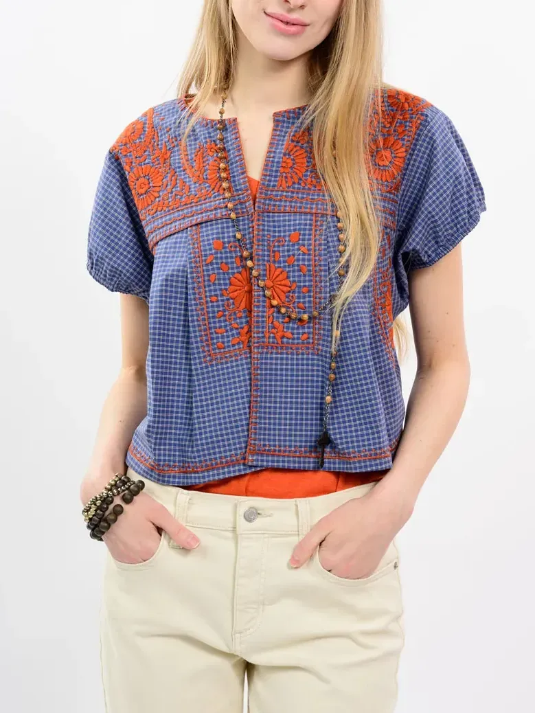 Open Plaid Bolero
