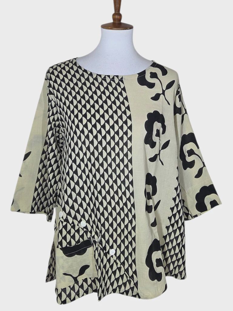 Botanical Button Blouse