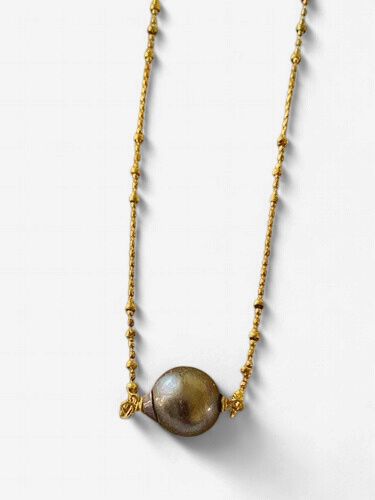 Akoya Solitaire Necklace (multiple colors)