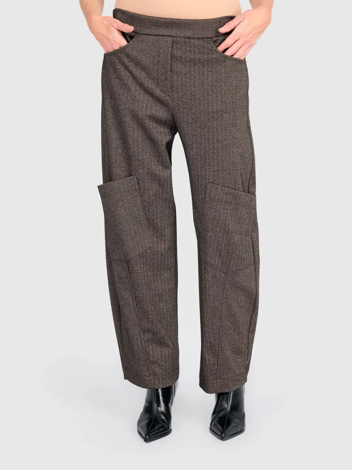 Houndstooth Barrel Pant