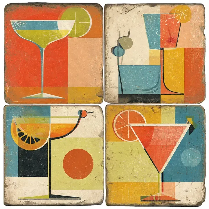 Retro Cocktail Coasters
