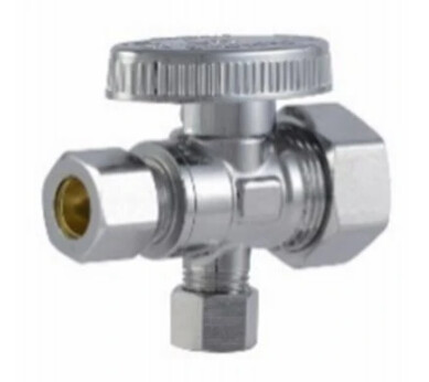 SHARKBITE Brass Ball Outlet Valve, Quarter Turn, 1/2 X 1/4 In.