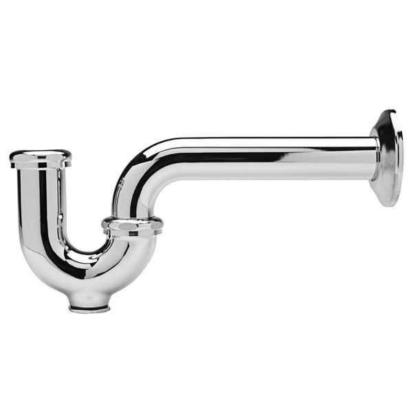 Zurn Elkay Z8700-PC 1 1/4&quot; x 1 1/4&quot; Semi-Cast P-Trap with Cleanout, 7 1/2&quot; Arm, and Die-Cast Nuts