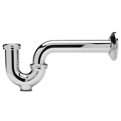 Zurn Elkay Z8700-PC 1 1/4&quot; x 1 1/4&quot; Semi-Cast P-Trap with Cleanout, 7 1/2&quot; Arm, and Die-Cast Nuts