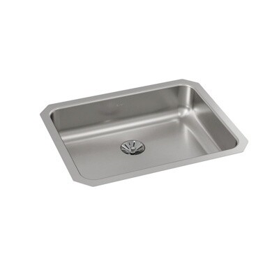 Elkay 18 Gauge Stainless Steel 23-1/2&quot; X 18-1/4&quot; X 5-3/8&quot; Lustertone Single Bowl Undermount Kitchen Sink W/Drain and Strainer