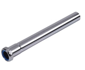 Dearborn 1-1/4 in. x 12 in. Chrome-Plated Brass Double Threaded-Joint Sink Drain Tailpiece Extension Tube