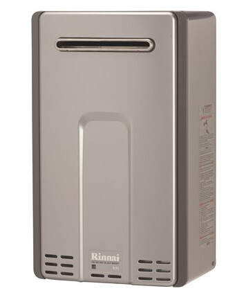 Rinnai High Efficiency Plus 9.8 GPM Residential 199,000 BTU Exterior Natural Gas Tankless Water Heater
