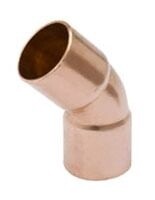 1-1/4&quot; Wrot Copper 45D Elbow - 1-3/8&quot; OD
