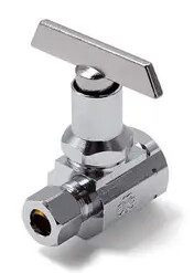 1/2 IPS x 3/8 OD WH Lead Free Straight Stop, IPS x OD Chrome