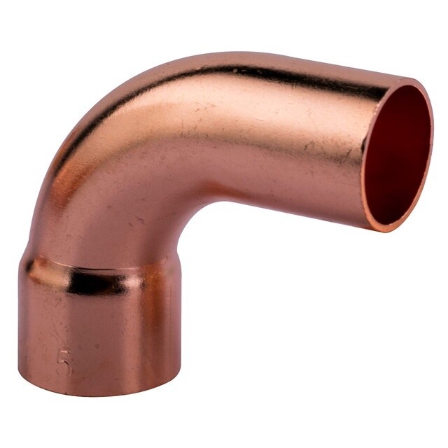 3/4&quot; Copper Long Radius DWV Street 90D Elbow - 7/8&quot; OD