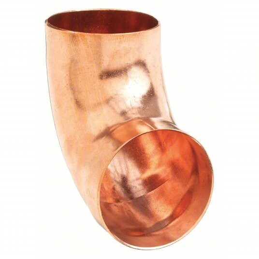 1-1/4&quot; Copper DWV 90D Straight Elbow - FTG x C, Street