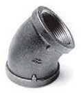 1-1/4&quot; Malleable Iron 45D Straight Elbow - FPT x MPT, Street
