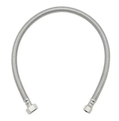 Faucet Flex Line Steel Braid 12&quot; x 3/8&quot; Comp  x 3/8&quot;
